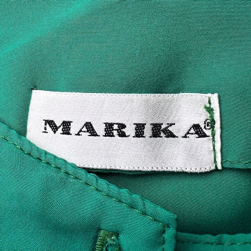 Blusa Vintage Años 80 Verde Abotonada Botones Negros Retro Manga Corta Mediana Foto 3 de 4