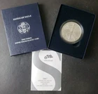 2007 W Burnished $1 American Silver Eagle Dollar