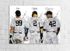 Aaron Judge, Derek Jeter, Mariano Rivera, NY Yankees, Gallery Canvas Wrap