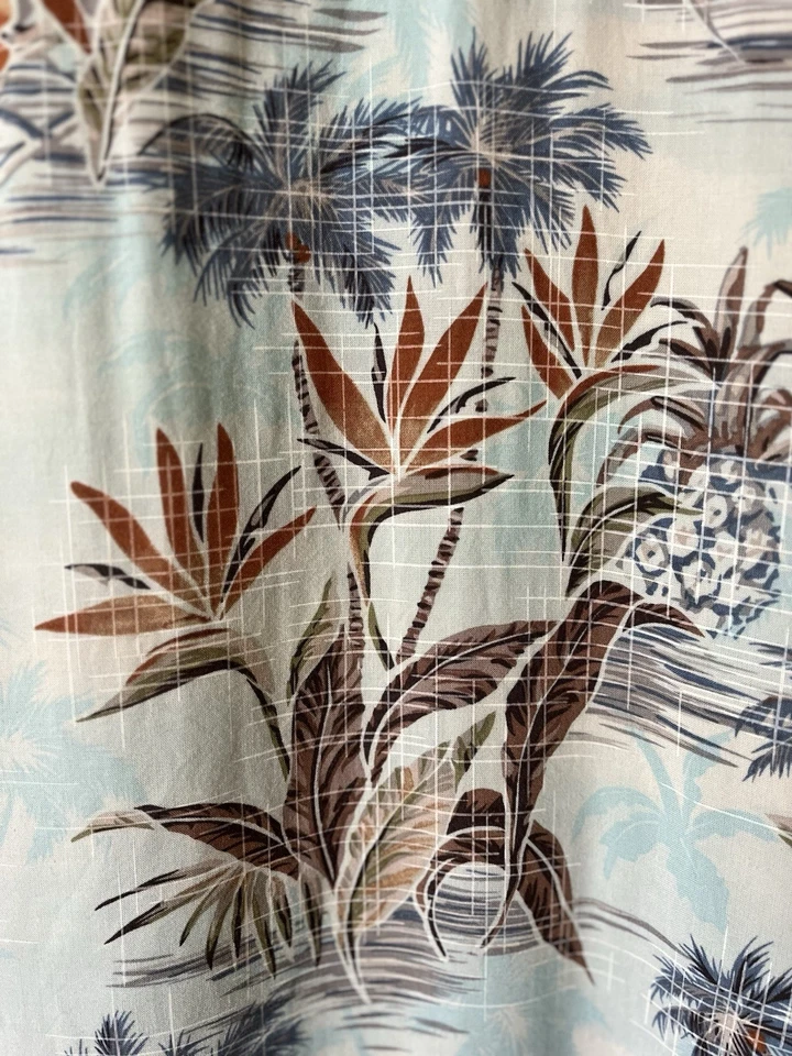 CAMPIA Easy Care Men’s 3XL Short Sleeve Hawaiian Collar Cotton Rayon Shirt - Image 2 of 4