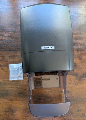 Katrin 77472 System Toilettenpapierspender schwarz Gewerbe Waschraum