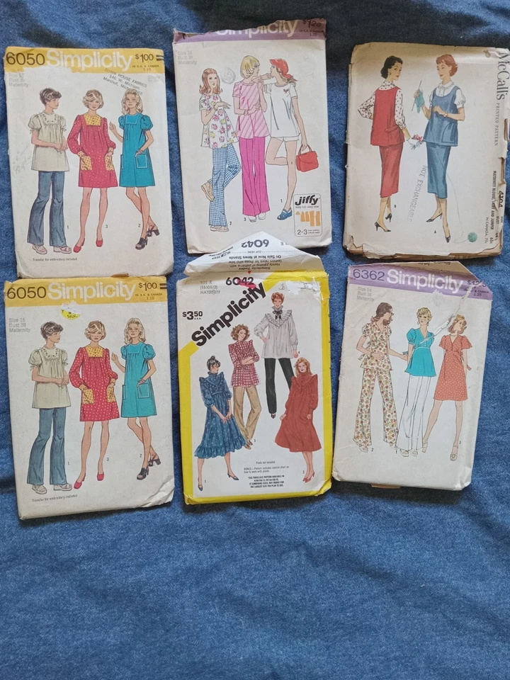 Lot Of 16 Vintage 50s 60s 70s 80s Maternity Sewing Patterns - Image 2 of 3