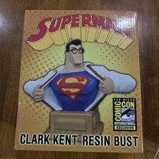 CLARK KENT SUPERMAN 6" RESIN BUST #725/1600 LIMITED SDCC INTERNATIONAL EXCLUSIVE