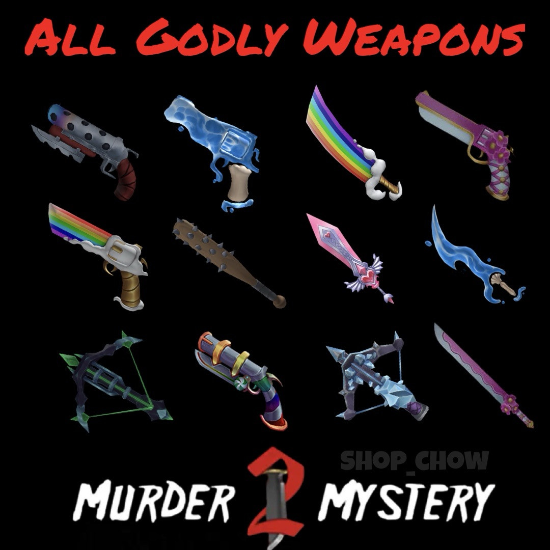Murder Mystery 2 MM2 Super Rare Godly Knives & Guns 🔥SAME