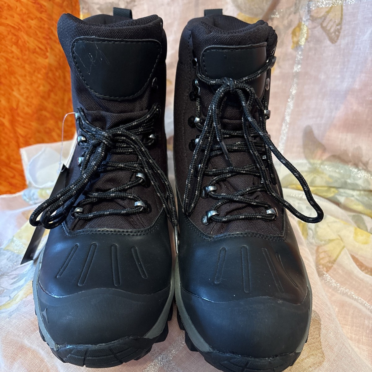 New Black Pacific Mountain Lumber/Hiking Boots Size 8/Memory  display picture 3