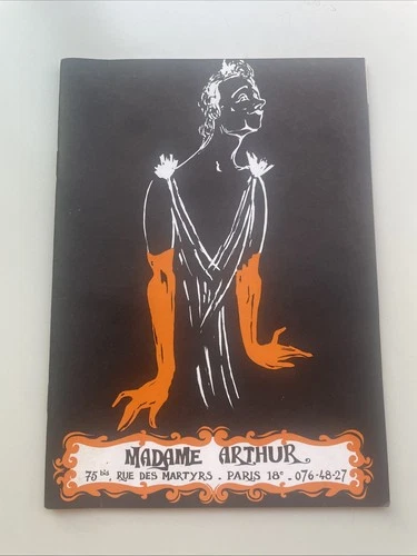 Cabaret program "Madame Arthur" 75 bis rue des Martyrs, Paris 18th, 1952
