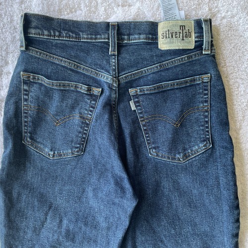 LEVI’S Silvertab Mom Jeans Women’s 29x27 Dark Wash Blue Tapered High Rise Denim - Picture 6 of 11