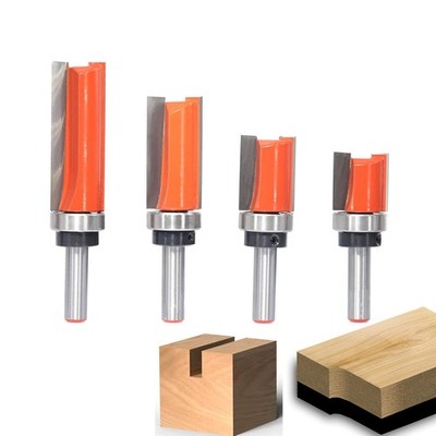 Bündigfräser Set 4 Stück 8mm Schaft 20-50mm Schnittl