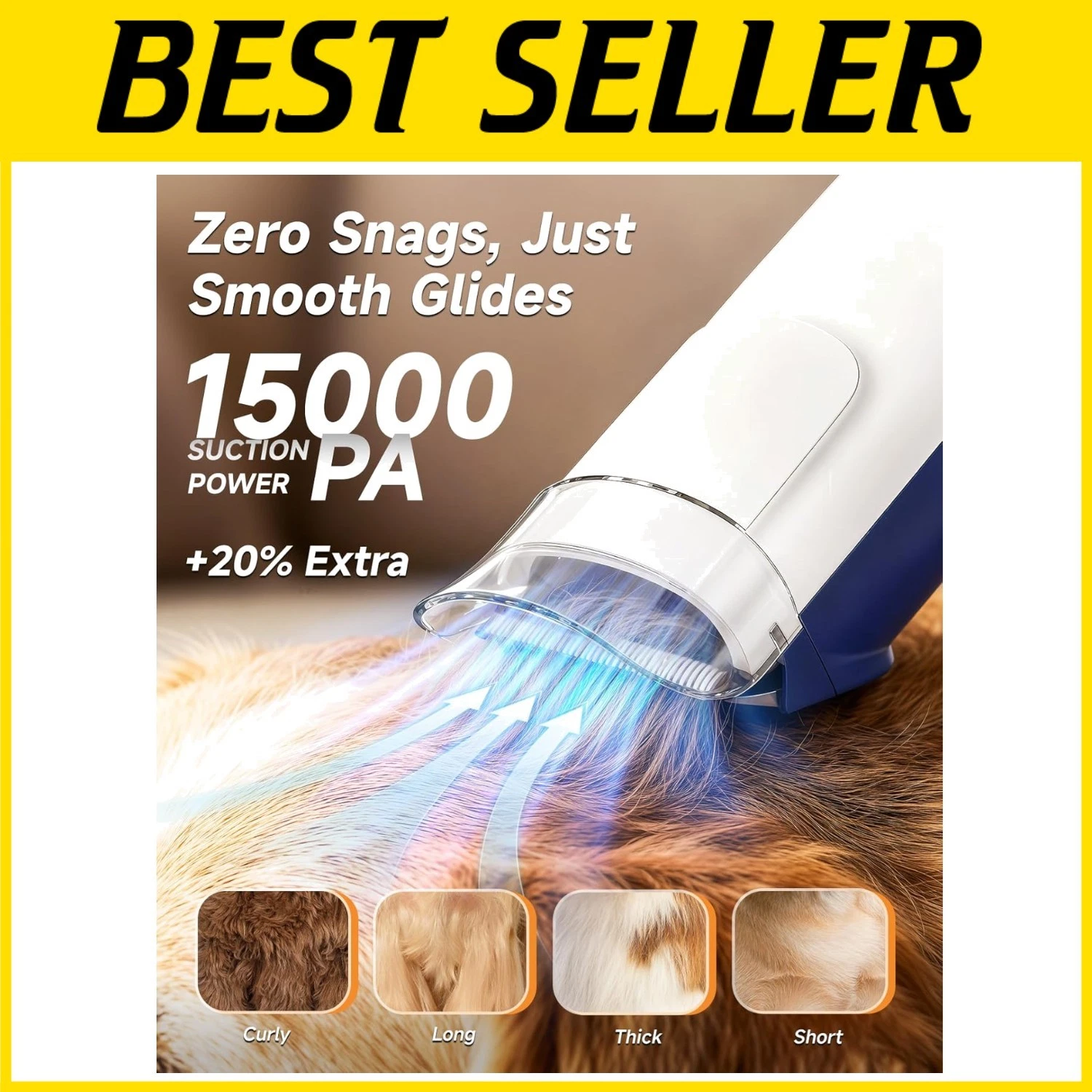 Efficient Pet Groomer Vacuum for Dogs - Quiet Operation