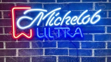 Michelob Ultra Beer Logo 24" Vivid LED Neon Sign Light With Dimmer Party UM