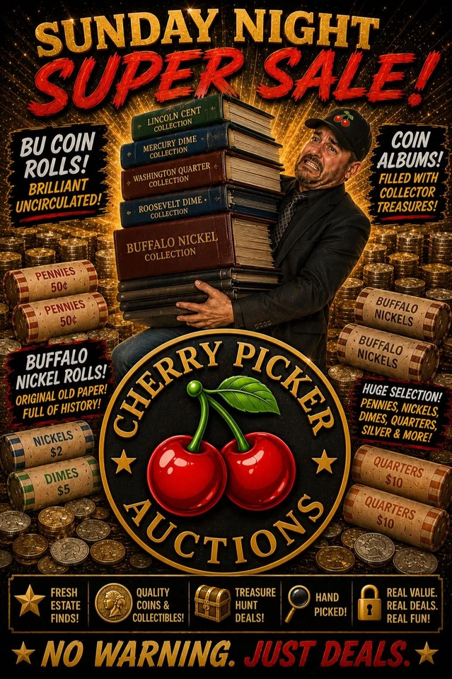 Cherry Picker Auctions -Sunday Night Super Sale - 8/23/26