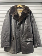 Vintage 1970s Perfecto Schott Bros Fur Collar Leather Jacket True Vintage RARE!