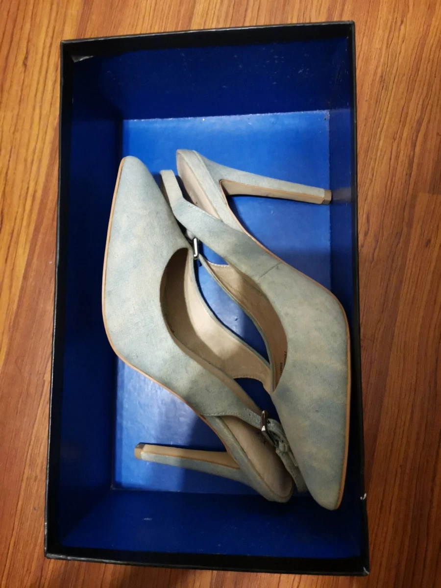 Light blue denim heels 2025