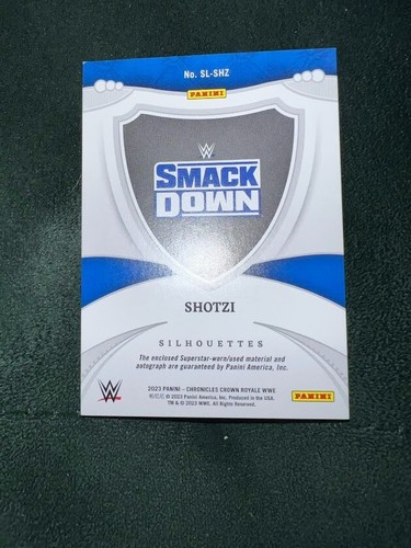 2023 Chronicles WWE Crown Royale Silhouettes Shotzi Auto Relic /99 #SL-SHZ 55/99 - Afbeelding 2 van 2