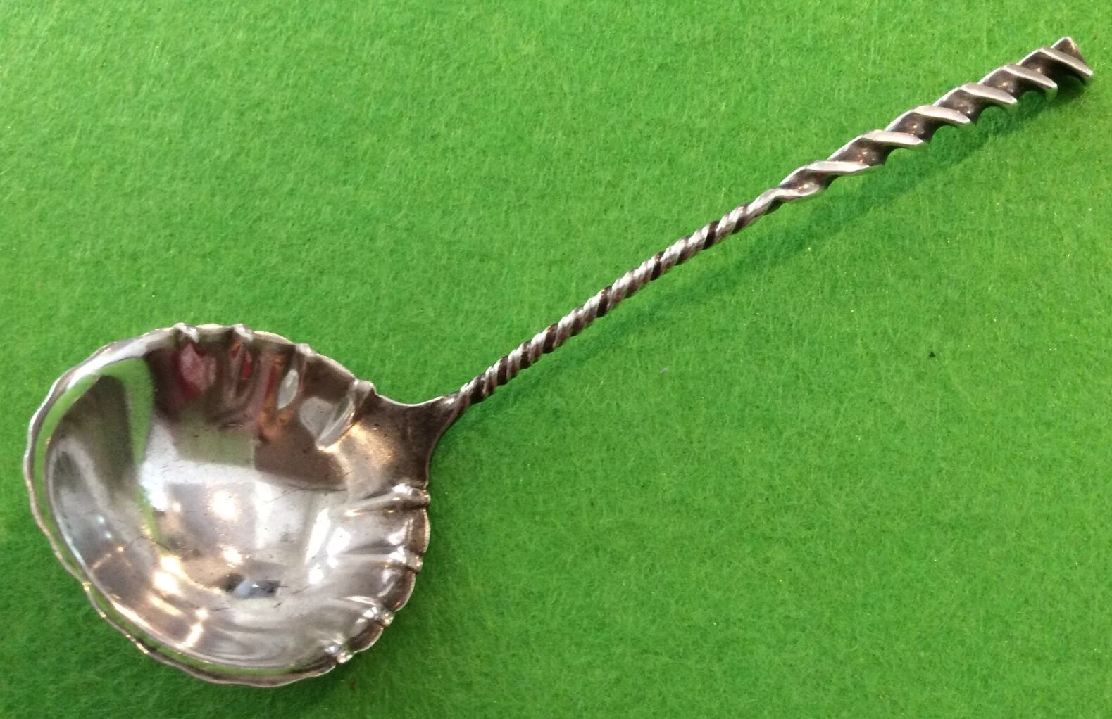 RARE! Whiting #5 Square Twist 6" Sterling Silver Sauce Ladle Spoon 25.5 Grams