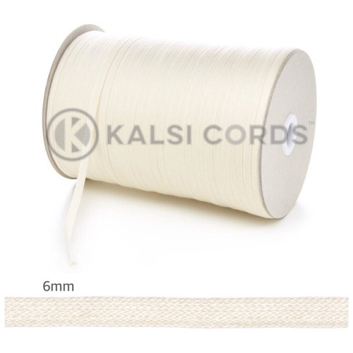 2mm 3mm 5mm 6mm FLAT COTTON TAPE STAY BINDING BRAID NATURAL UN-DYED MADE IN UK - Picture 5 of 5