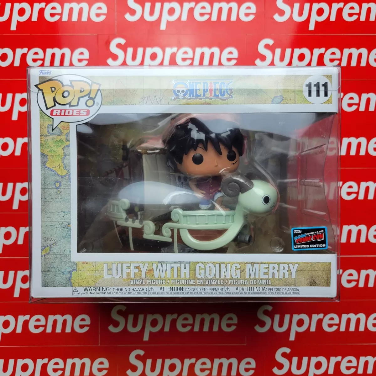 Funko Pop! Rides One Piece Luffy with Going Merry 2022 NYCC Exclusive  Figure #111