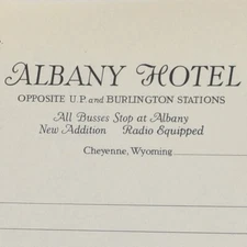 1920s Albany Hotel Union Pacific Burlington Railroad Station Cheyenne Wyoming