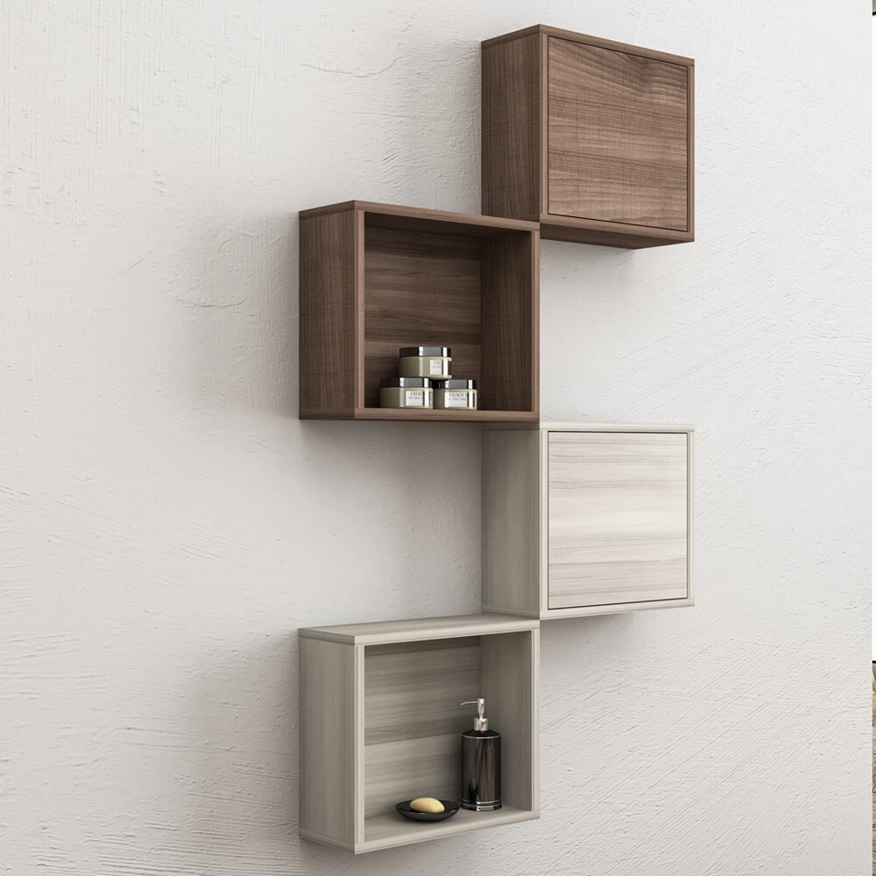 Ogomondo Pensile a giorno in laminato e pensile con anta Bagno OLMO CHIARO - Изображение 2 из 3