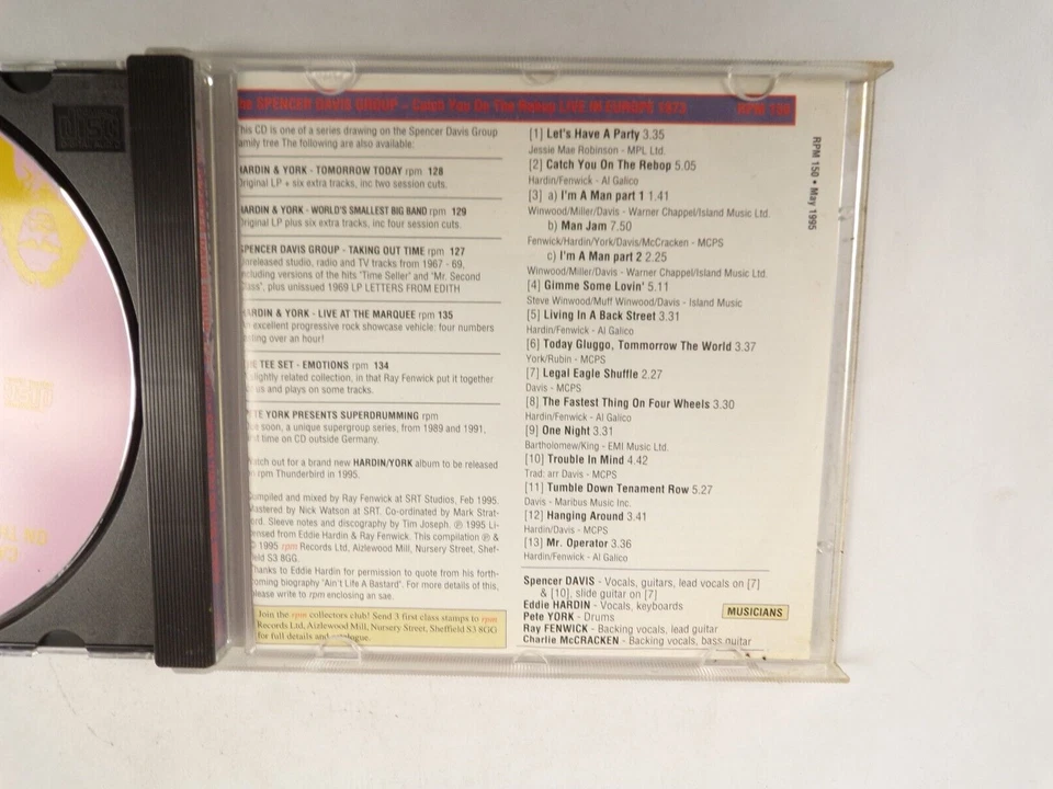 The Spencer Davis Group Catch You On The Rebop Lets Have A Party One Night CD#53 - Image 4 of 4