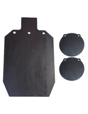 AR500 Steel Shooting Targets 12" x 20" IDPA ISPC 3/8" and 2 8" Gong Laser Cut