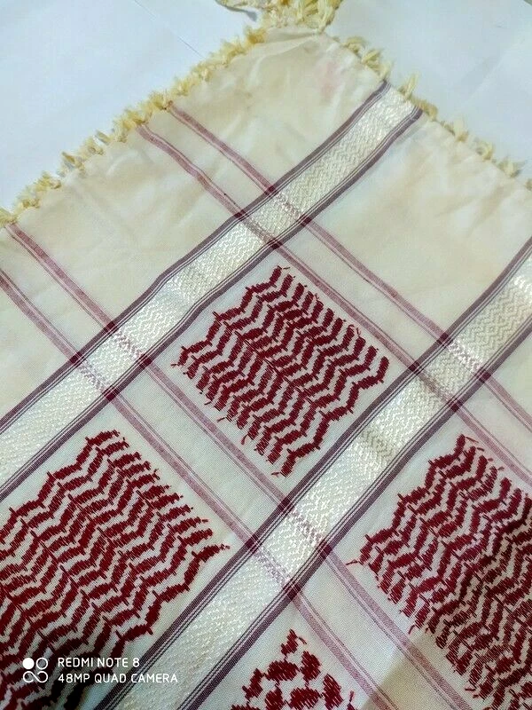 Original Palestinian Keffiyeh Shemagh Arab Hatta 100% Cotton Deserكوفية...