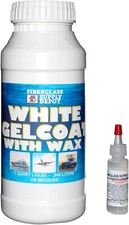 White Gelcoat with Wax (Quart) & MEKP (.5 oz)