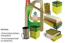 INSPEKTIONSKIT FILTER CASTROL 5L ÖL 5W30 für VW Passat Variant 3C5 2.0 TDI 16V