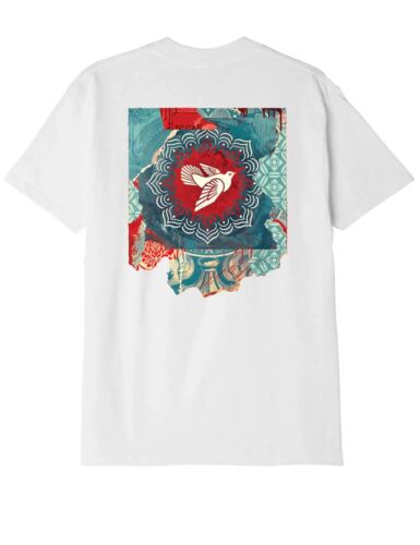 Obey Kleidung Herren Peace Dove T-Shirt | 100 % Baumwolle | Rundhalsausschnitt | weiß - Bild 1 von 2