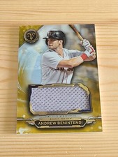 2019 TOPPS TRIPLE THREADS ANDREW BENINTENDI #6/9 BAT RELIC GOLD BOSTON RED SOX