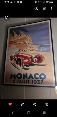 Poster/signed Original Monaco 8 Aout 1937 | eBay