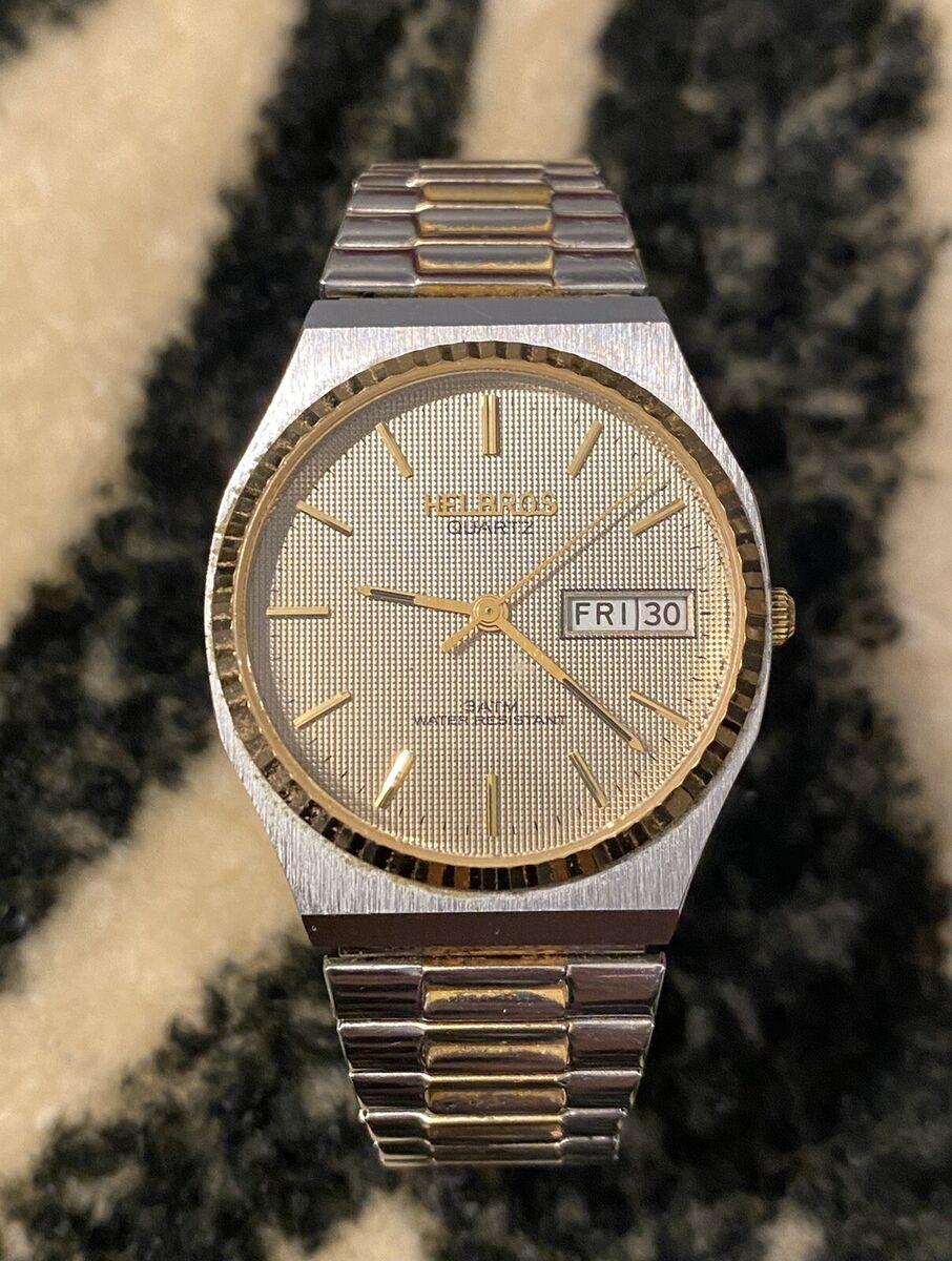 Helbros Two Tone Reference 86943 Y143A Men's Quartz Watch | eBay Helbros Two Tone Reference 86943 Y143A Men's Quartz Watch | eBay