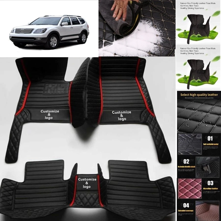 For Kia Borrego Car Floor Mats Custom Waterproof Luxury Carpets Auto Liner - Image 2 of 4