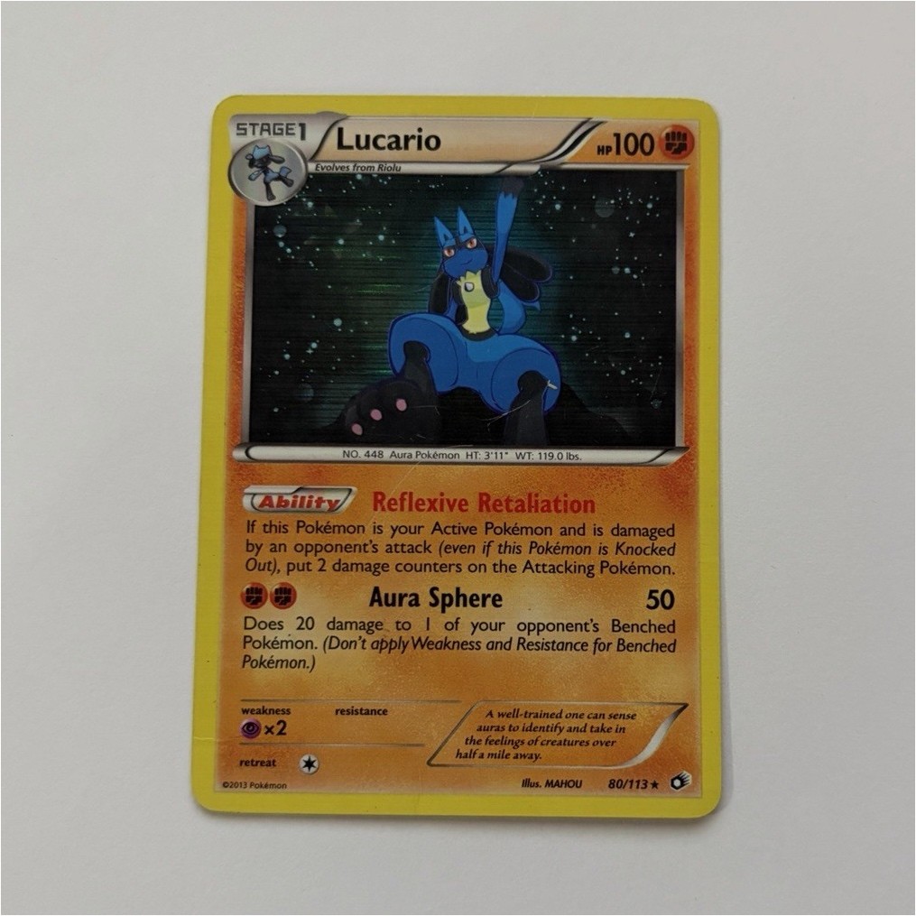 Lucario 80/113 Legendary Treasures Holo Rare English Pokemon TCG