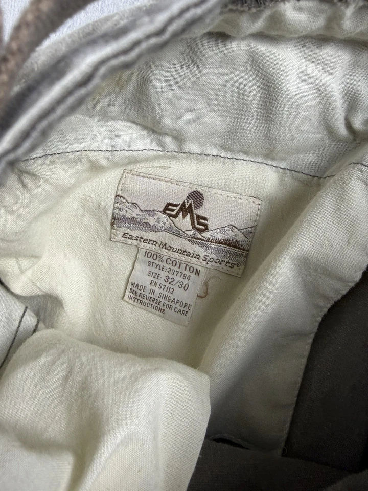 Vintage EMS Eastern Mountain Sports Pants Men’s Size 32x30 Green Cotton Hiking - Image 4 of 4