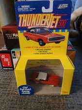 Johnny Lightning ThunderJet 500 Pontiac GTO "White Lightning Pull-Back Slot Car
