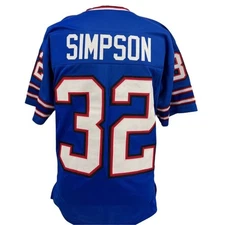 OJ O.J. Simpson Jersey Blue Buffalo | Unisex Adult Sizes S-6XL Unsigned Stitch
