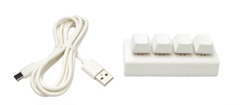 USB HID Mini Keypad 4 Tasten programmierbar mechanisch RGB LED PC