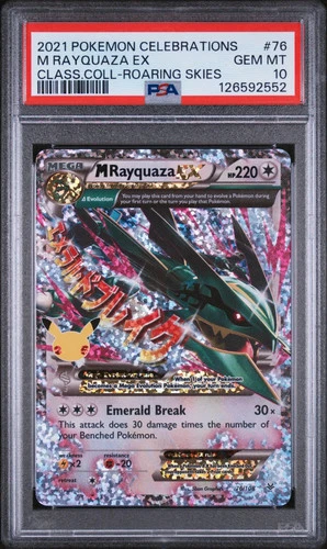 2021 Pokemon Celebrations Classic Coll M Rayquaza EX Roaring Skies PSA 10 #76