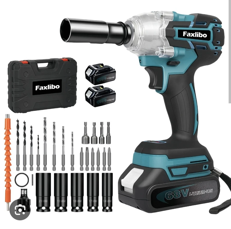 68V Cordless Impact Wrench 1/2 Max High Torque 1200Nm Brushless Impact Wrench - Image 2 of 4