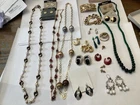 Large Vintage Lot of Costume Jewelry Some Signed Monet Trifari Swarworski Burch