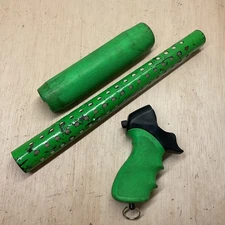 MOSSBERG 500 12ga painted green synthetic stock set heat shield 7 1/2” Tube 41
