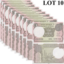India 1 Rupee 2015 P 117a UNC 1/10 Bundle Lot 10 pcs