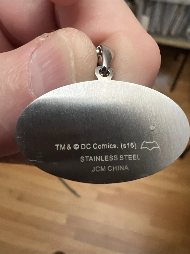 Batman Logo Necklace Silver DC Comics Licensed 18" Superhero Justice League - Image 2 of 4