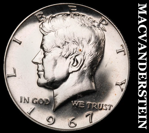 1967 Silver Kennedy Half Dollar - SMS Choice Gem Brilliant Unc  Lustrous  #G9228