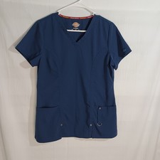 Women's Dickie's Xtreme Stretch Navy Blue Scrubs Top  Bottom Set Size Small
