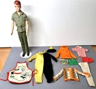 Vintage 1960's ALLAN Doll Ken's Bud from Barbie/Mattel w Multiple Outfits-Nice!