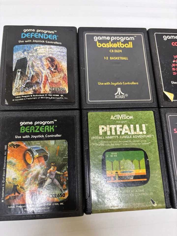 Vintage 1980-83 ATARI 2600 Lot of 10 Games Untested - Image 2 of 4