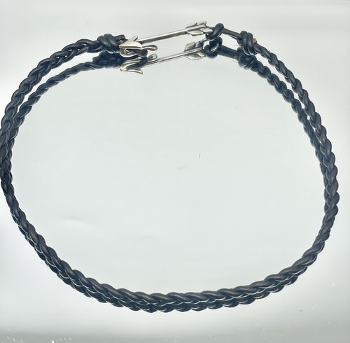 James Avery Retired Sterling Silver Soaring Arrow Brown Leather Bracelet - Picture 3 of 5