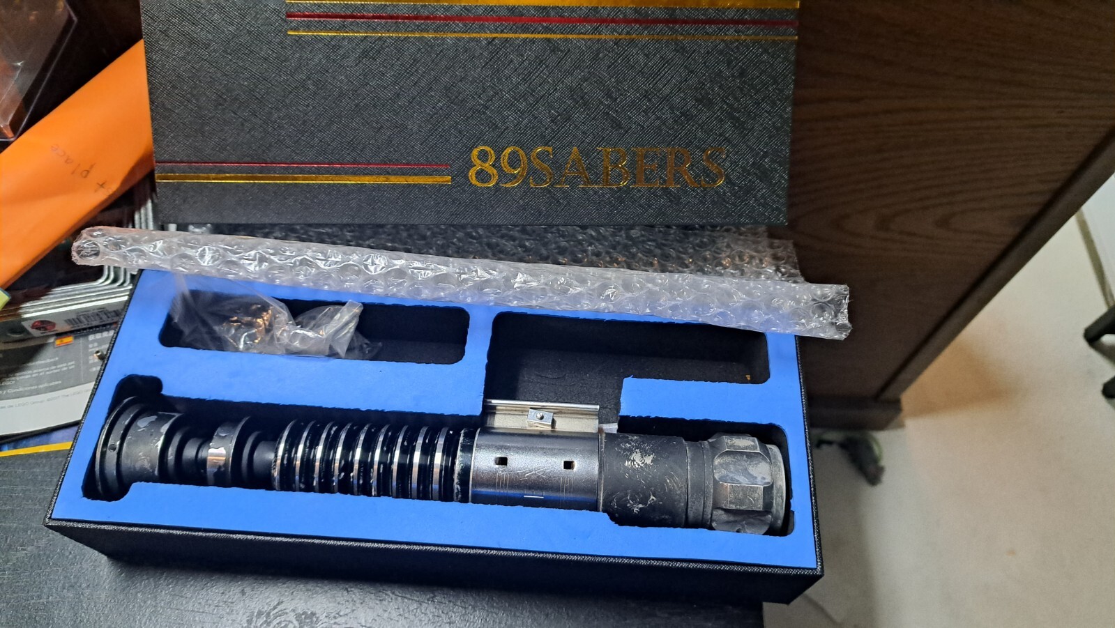 89Sabers Luke Skywalker V2 LightSaber hilt Weathered Empty with 89Sabers Bag